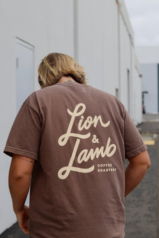 Lion and Lamb Coffee Tee Shirt (Espresso)