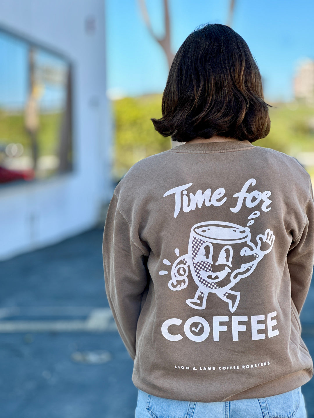 Time for Coffee Crewneck (Clay)