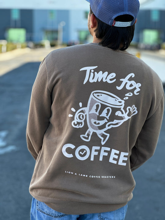 Time for Coffee Crewneck (Clay)