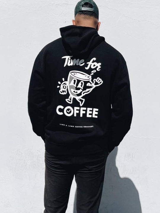 Time for Coffee Unisex Hoodie (Black)