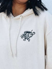 Time for Coffee Unisex Hoodie (Ivory)