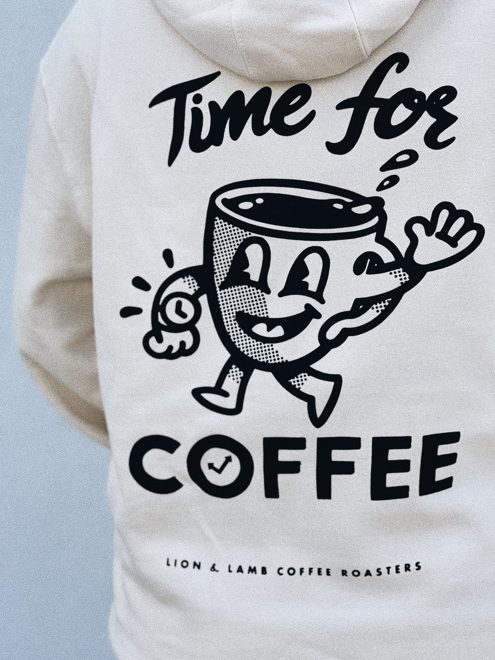 Time for Coffee Unisex Hoodie (Ivory)