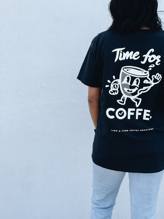 Time for Coffee Unisex Tee Shirt (Black)