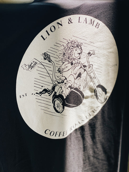 Unisex Lion and Lamb Motorcycle Tee